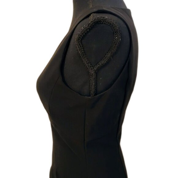 Calvin Klein Black Ruched Wrap Midi Dress - Picture 4 of 7